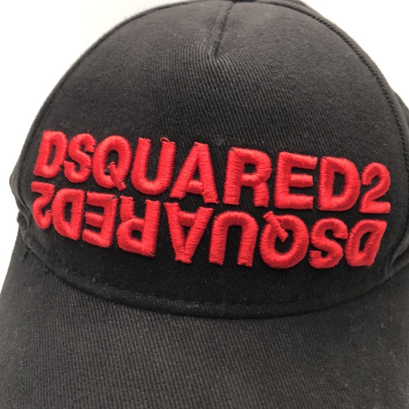 DSQUARED2 Red and Black Embroidered Hat - Picture 4 of 14